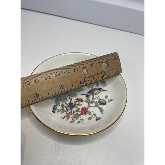 Aynsley Pembroke Coin Trinket Bowl DISH 4.25" Made in England BIRD DESKTOP DECOR - Picture 4 of 4